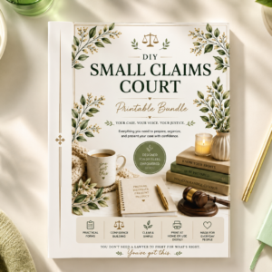 Small Claims Court Printable Binder