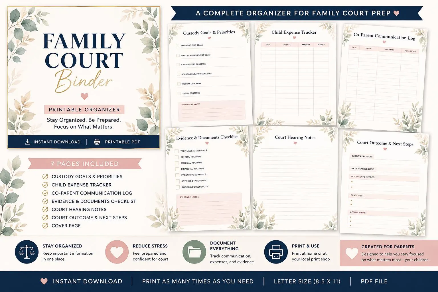 Family Court Binder Printable