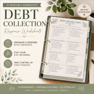 Debt Collection Response & Negotiation Printable Bundle (10 pgs)
